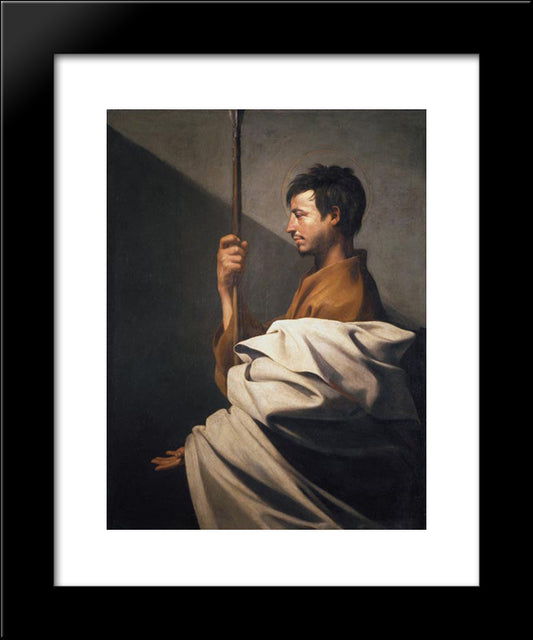 St. Thomas 20x24 Black Modern Wood Framed Art Print Poster by Ribera, Jusepe de