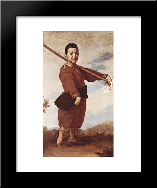 The Clubfooted Boy 20x24 Black Modern Wood Framed Art Print Poster by Ribera, Jusepe de