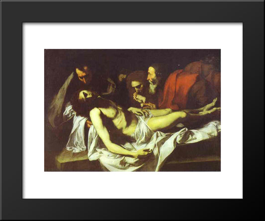 The Deposition 20x24 Black Modern Wood Framed Art Print Poster by Ribera, Jusepe de