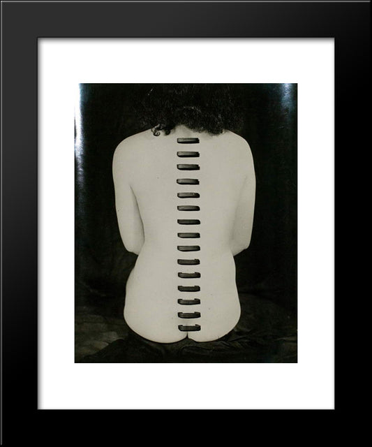Stapled Flesh 20x24 Black Modern Wood Framed Art Print Poster by Yamamoto, Kanae