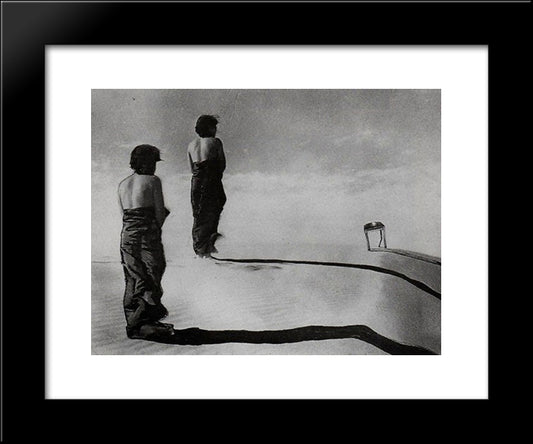 Untitled (Two Women) 20x24 Black Modern Wood Framed Art Print Poster by Yamamoto, Kanae