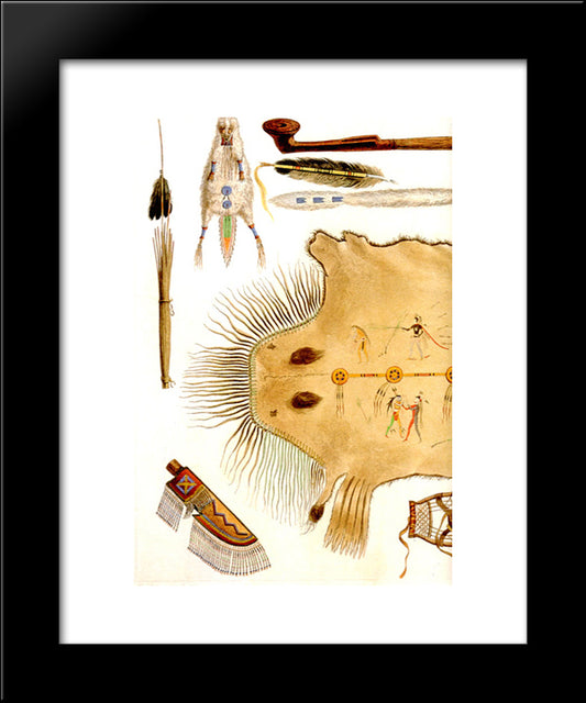 Inside Front Cover [ Left ] 20x24 Black Modern Wood Framed Art Print Poster by Bodmer, Karl