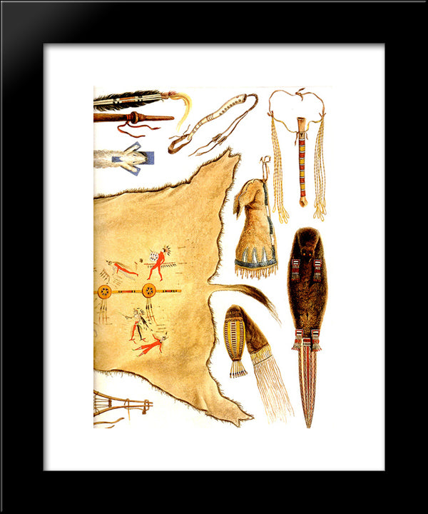 Inside Front Cover [ Right ] 20x24 Black Modern Wood Framed Art Print Poster by Bodmer, Karl