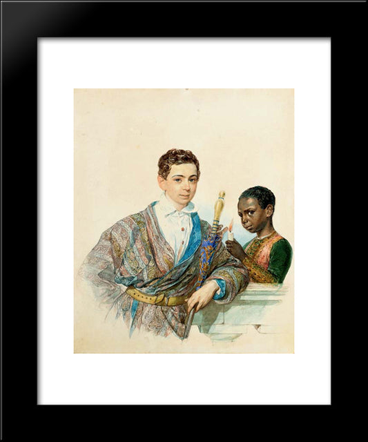 Anatole Demidov 20x24 Black Modern Wood Framed Art Print Poster by Bryullov, Karl