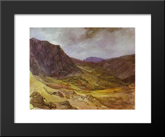 Delphi Valley 20x24 Black Modern Wood Framed Art Print Poster by Bryullov, Karl