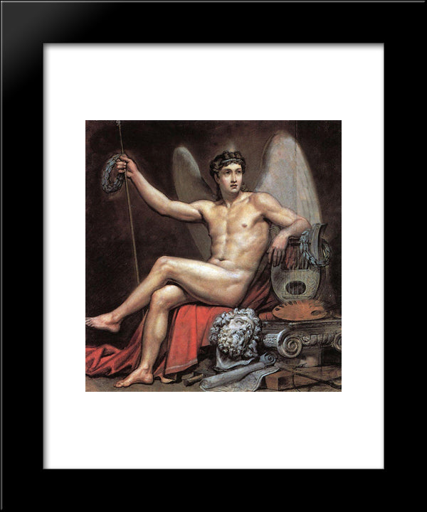 Genius Of Art 20x24 Black Modern Wood Framed Art Print Poster by Bryullov, Karl