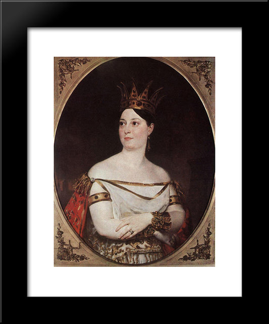Giuseppina Ronzi De Begnis 20x24 Black Modern Wood Framed Art Print Poster by Bryullov, Karl