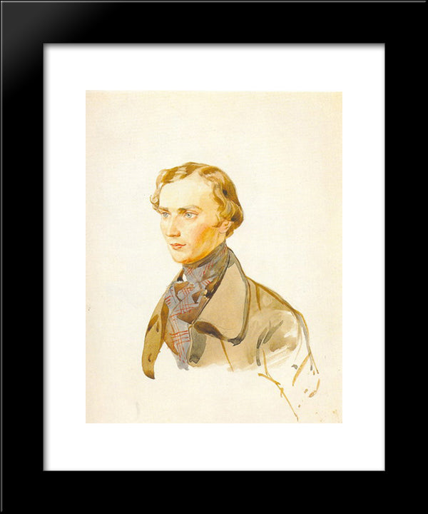 Ivan Riboper 20x24 Black Modern Wood Framed Art Print Poster by Bryullov, Karl
