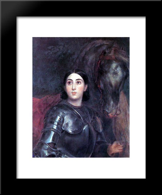 Juliet Tittoni As Jeanna D'Ark 20x24 Black Modern Wood Framed Art Print Poster by Bryullov, Karl