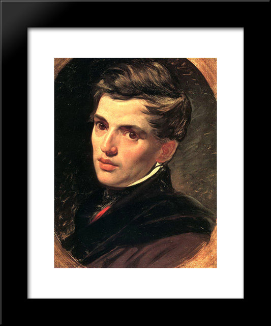 Portrait Of Alexander Bruloff 20x24 Black Modern Wood Framed Art Print Poster by Bryullov, Karl