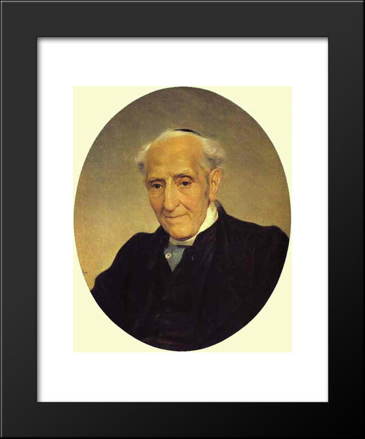 Portrait Of Archbishop Giuseppe Capecalatro 20x24 Black Modern Wood Framed Art Print Poster by Bryullov, Karl