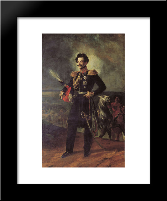 Portrait Of Count V. A. Perovsky 20x24 Black Modern Wood Framed Art Print Poster by Bryullov, Karl