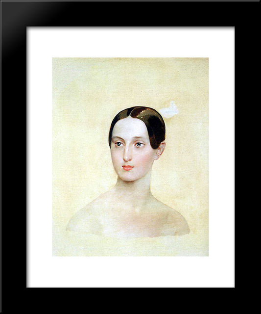 Portrait Of Grand Duchess Maria Nikolaevna 20x24 Black Modern Wood Framed Art Print Poster by Bryullov, Karl