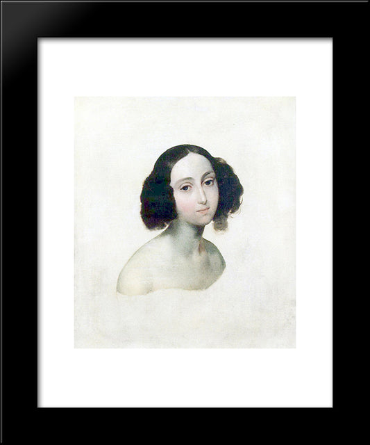 Portrait Of Grand Duchess Olga Nikolaevna 20x24 Black Modern Wood Framed Art Print Poster by Bryullov, Karl