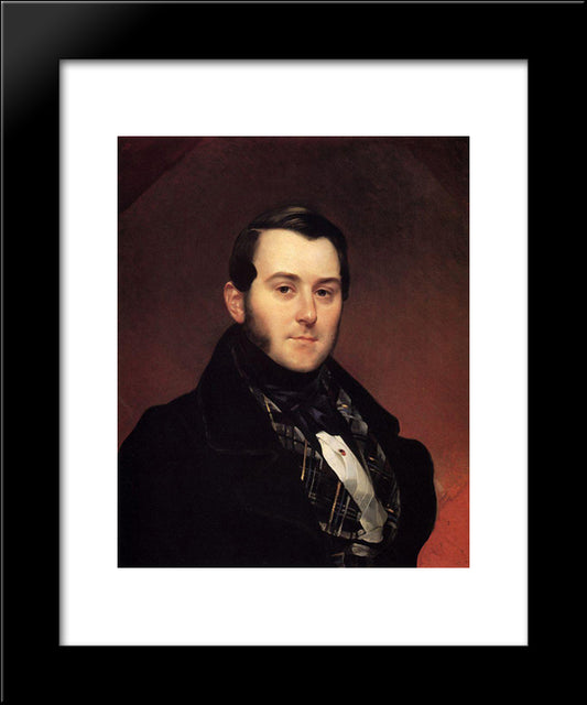Portrait Of I. A. Beck 20x24 Black Modern Wood Framed Art Print Poster by Bryullov, Karl