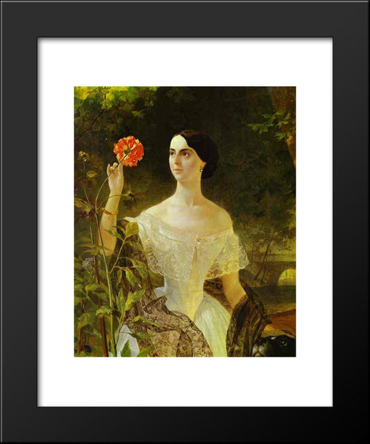 Portrait Of S. A. Bobrinsky 20x24 Black Modern Wood Framed Art Print Poster by Bryullov, Karl