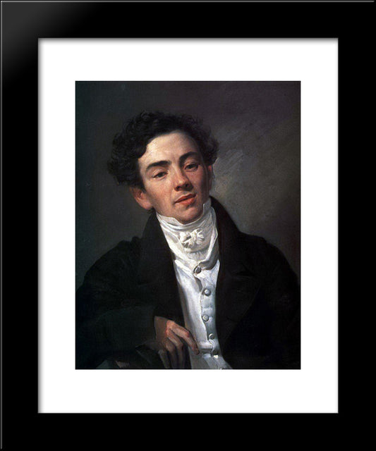 Portrait Of The Actor A. N. Ramazanov 20x24 Black Modern Wood Framed Art Print Poster by Bryullov, Karl