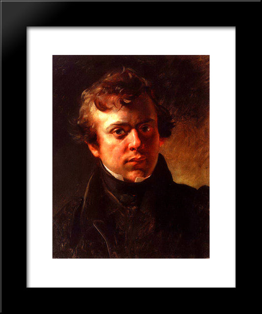 Portrait Of The Architect A. Gornostaev 20x24 Black Modern Wood Framed Art Print Poster by Bryullov, Karl