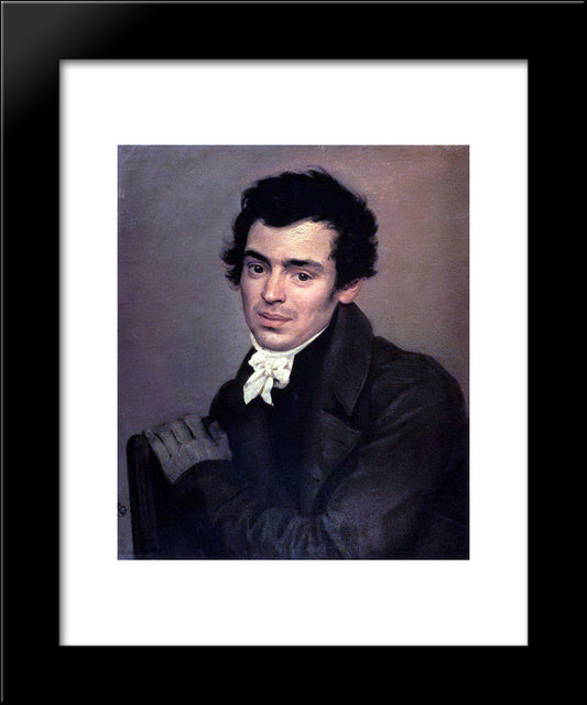 Portrait Of The Architect K. A. Ton 20x24 Black Modern Wood Framed Art Print Poster by Bryullov, Karl