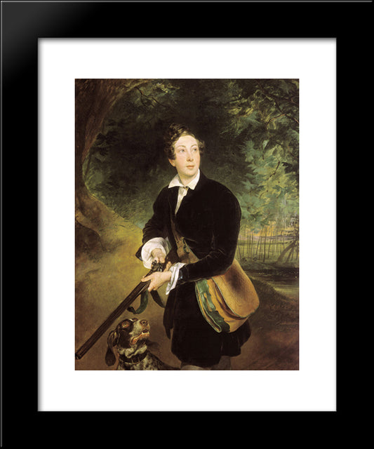 Portrait Of The Poet And Playwright Alexey Tolstoy As A Youth 20x24 Black Modern Wood Framed Art Print Poster by Bryullov, Karl