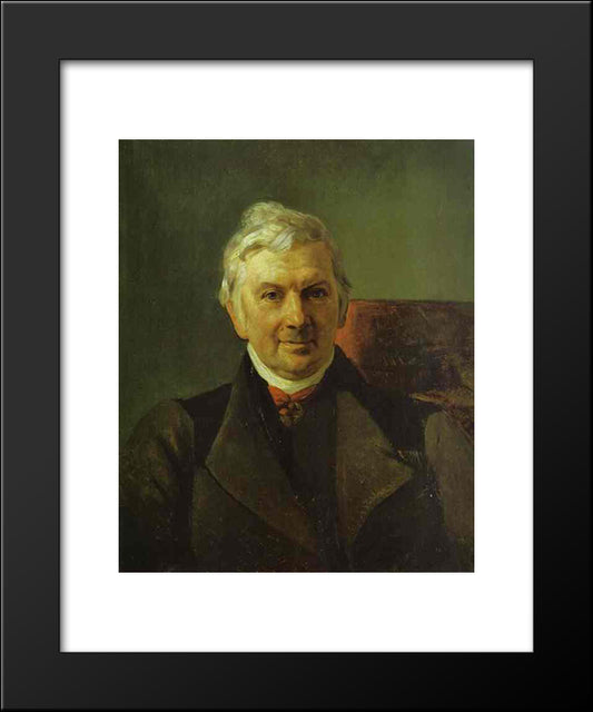 Portrait Of The Professor Of The Moscow Medical Academy K. A. Janish 20x24 Black Modern Wood Framed Art Print Poster by Bryullov, Karl
