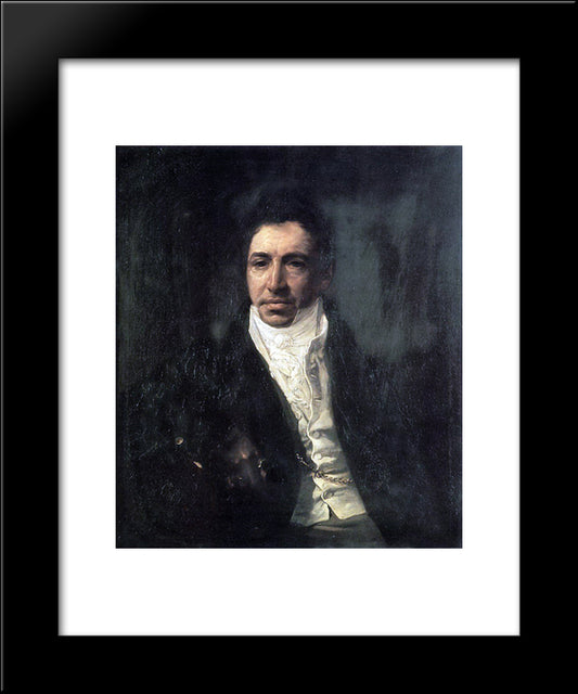 Portrait Of The Secretary Of State Piotr Kikin 20x24 Black Modern Wood Framed Art Print Poster by Bryullov, Karl