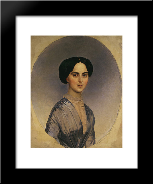 Sophia Bobrinskaya 20x24 Black Modern Wood Framed Art Print Poster by Bryullov, Karl