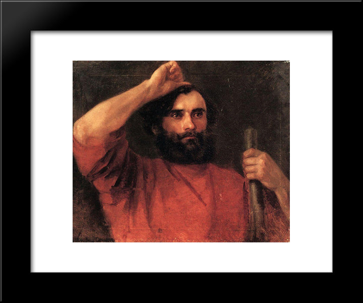 The Model 20x24 Black Modern Wood Framed Art Print Poster by Bryullov, Karl