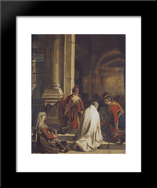 Vespers 20x24 Black Modern Wood Framed Art Print Poster by Bryullov, Karl