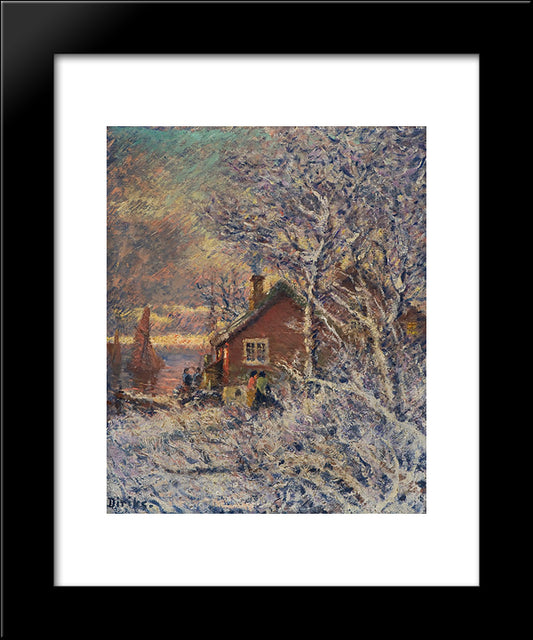 From Drobak 20x24 Black Modern Wood Framed Art Print Poster by Diriks, Karl Edvard