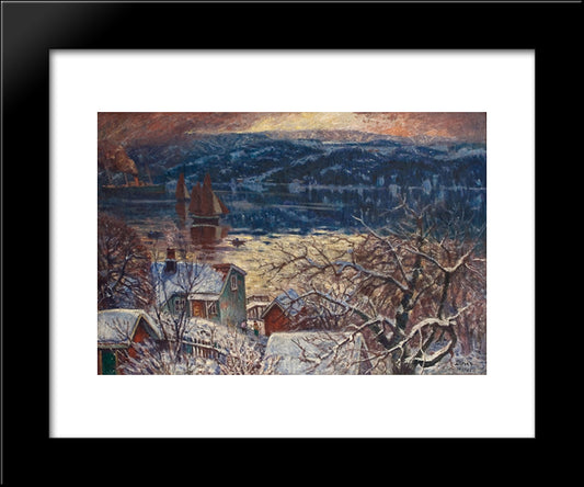 From Drobaksundet 20x24 Black Modern Wood Framed Art Print Poster by Diriks, Karl Edvard