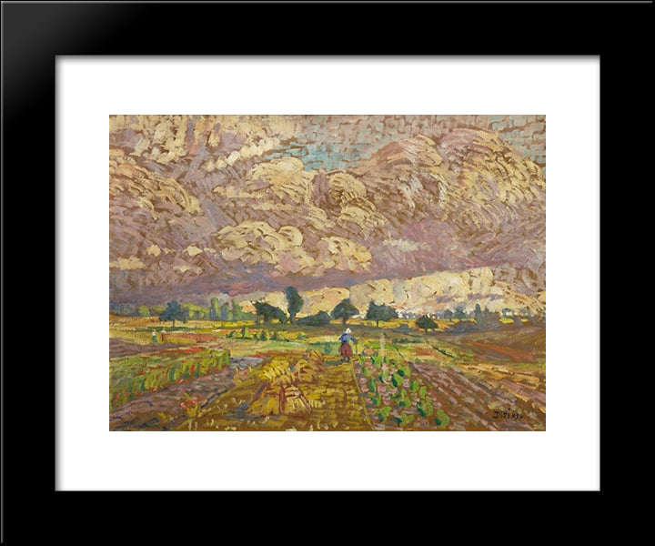 Hostdag 20x24 Black Modern Wood Framed Art Print Poster by Diriks, Karl Edvard
