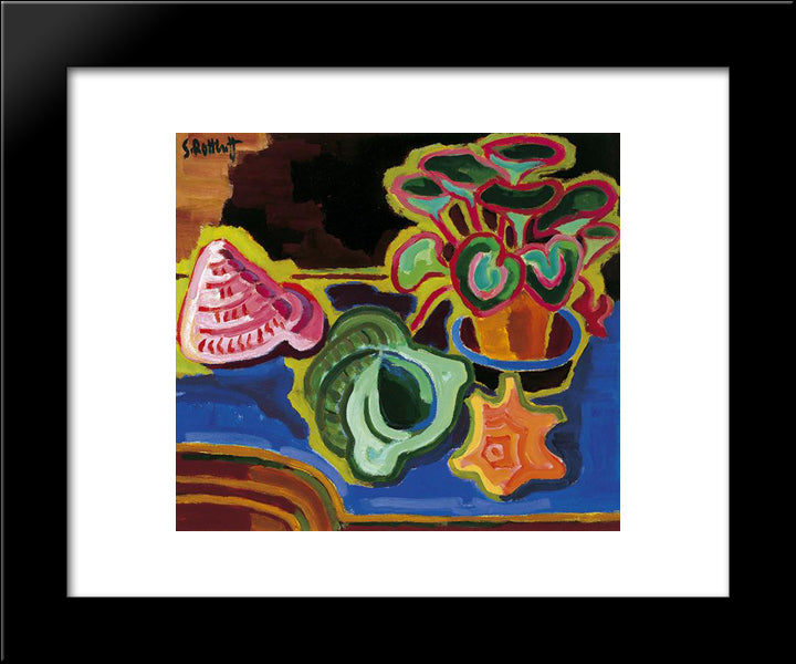 Sea Snails 20x24 Black Modern Wood Framed Art Print Poster by Schmidt Rottluff, Karl