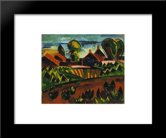 Village At The Sea 20x24 Black Modern Wood Framed Art Print Poster by Schmidt Rottluff, Karl