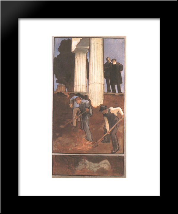 Archaeology 20x24 Black Modern Wood Framed Art Print Poster by Ferenczy, Karoly