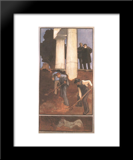 Archaeology 20x24 Black Modern Wood Framed Art Print Poster by Ferenczy, Karoly