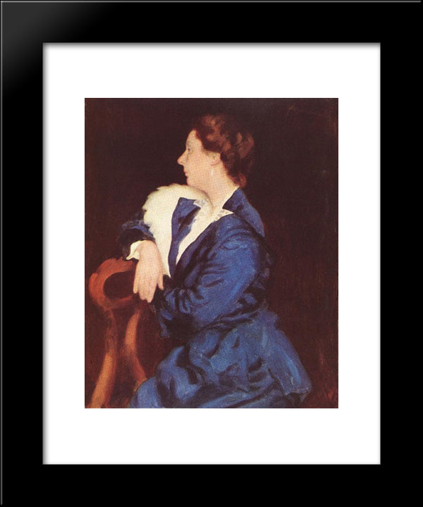 Portrait Of Mrs. Sandor Ernst 20x24 Black Modern Wood Framed Art Print Poster by Ferenczy, Karoly