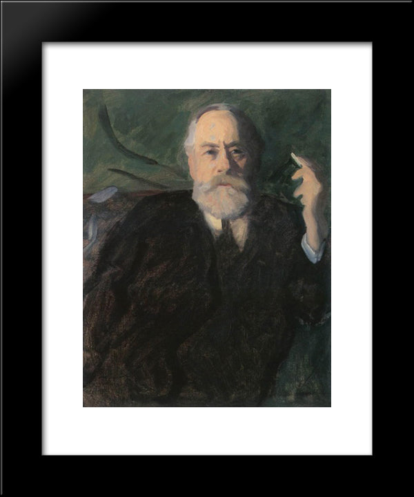Portrait Of Pal Szinyei Merse 20x24 Black Modern Wood Framed Art Print Poster by Ferenczy, Karoly