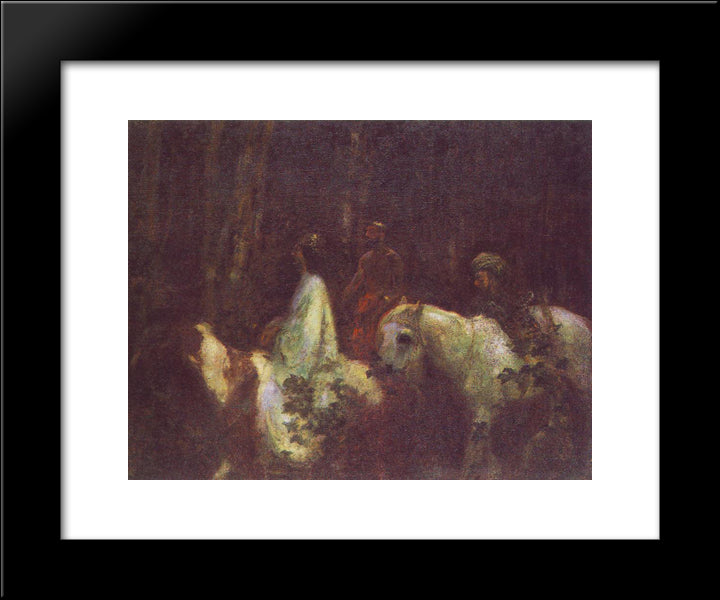 The Three Magi 20x24 Black Modern Wood Framed Art Print Poster by Ferenczy, Karoly