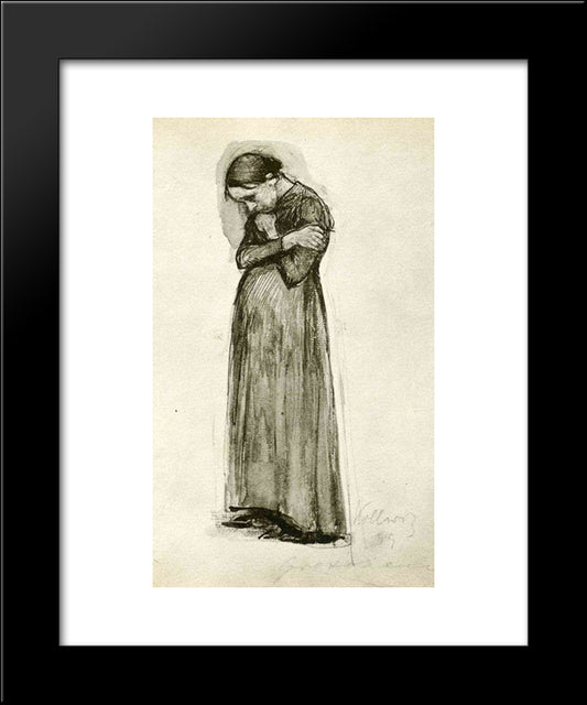 Gretchen 20x24 Black Modern Wood Framed Art Print Poster by Kollwitz, Kathe