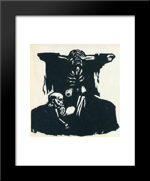 Hunger 20x24 Black Modern Wood Framed Art Print Poster by Kollwitz, Kathe