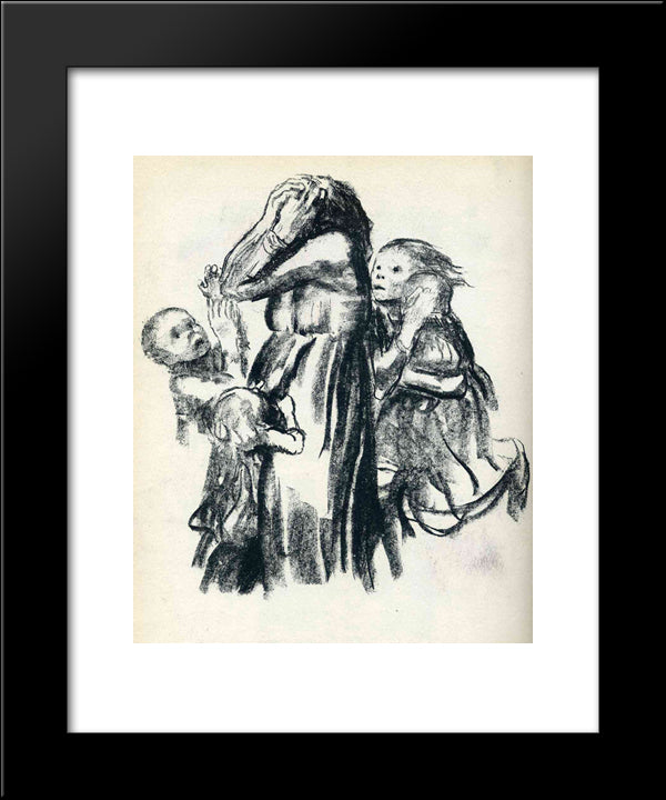 Killed In Action 20x24 Black Modern Wood Framed Art Print Poster by Kollwitz, Kathe
