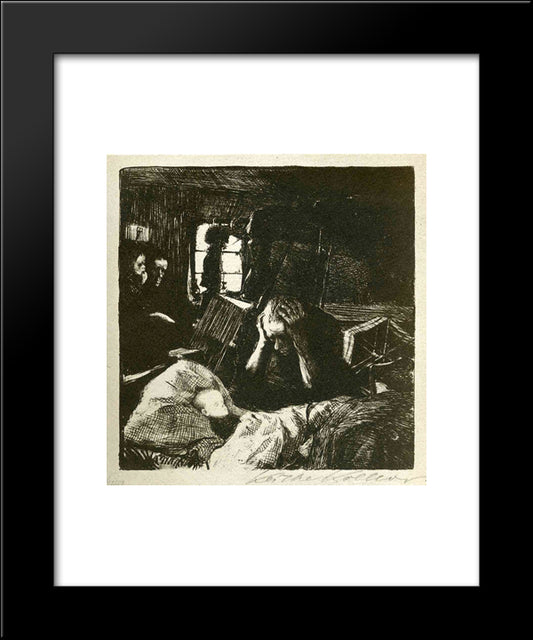 Need 20x24 Black Modern Wood Framed Art Print Poster by Kollwitz, Kathe