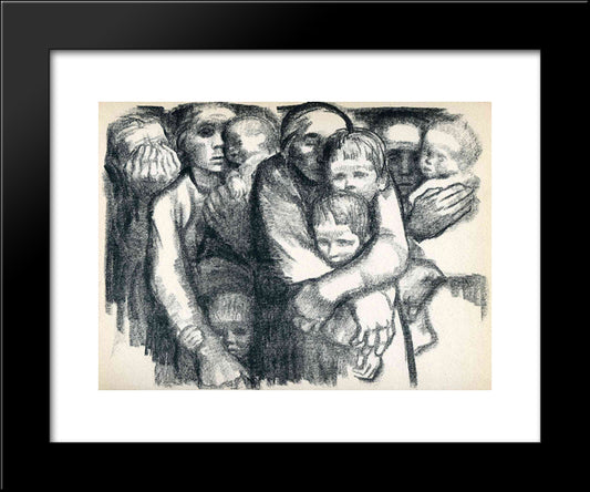 The Mothers 20x24 Black Modern Wood Framed Art Print Poster by Kollwitz, Kathe