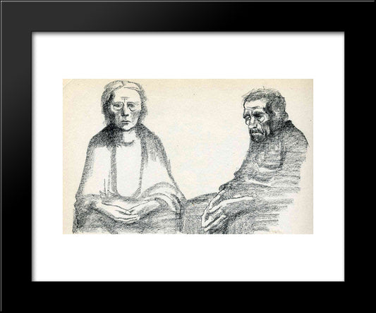 The Parents 20x24 Black Modern Wood Framed Art Print Poster by Kollwitz, Kathe