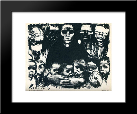 The Survivors 20x24 Black Modern Wood Framed Art Print Poster by Kollwitz, Kathe
