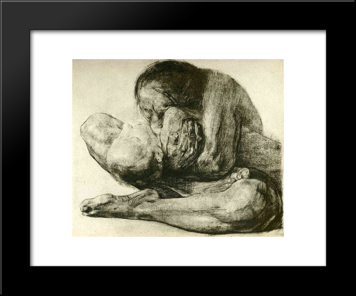 Woman With Dead Child 20x24 Black Modern Wood Framed Art Print Poster by Kollwitz, Kathe