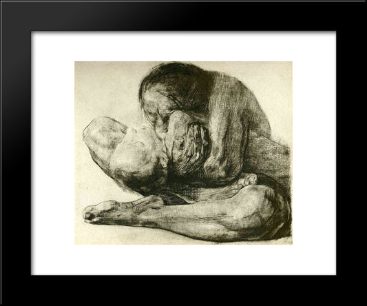 Woman With Dead Child 20x24 Black Modern Wood Framed Art Print Poster by Kollwitz, Kathe
