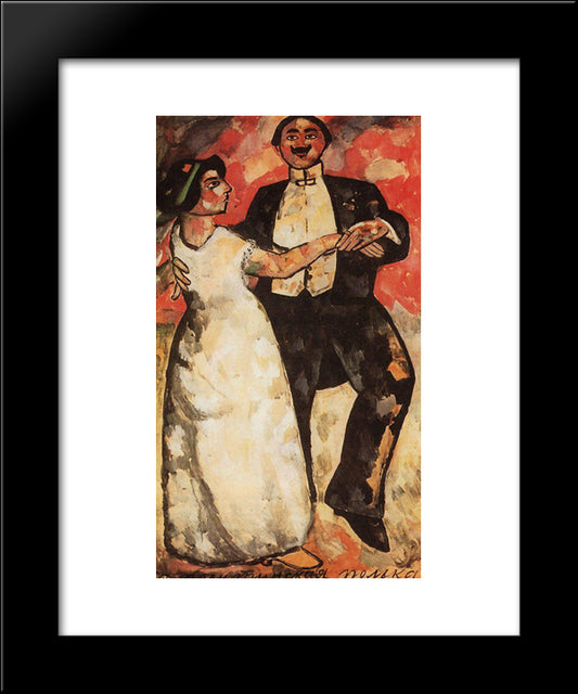 Argentine Polka 20x24 Black Modern Wood Framed Art Print Poster by Malevich, Kazimir