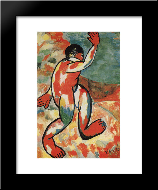 Bather 20x24 Black Modern Wood Framed Art Print Poster by Malevich, Kazimir